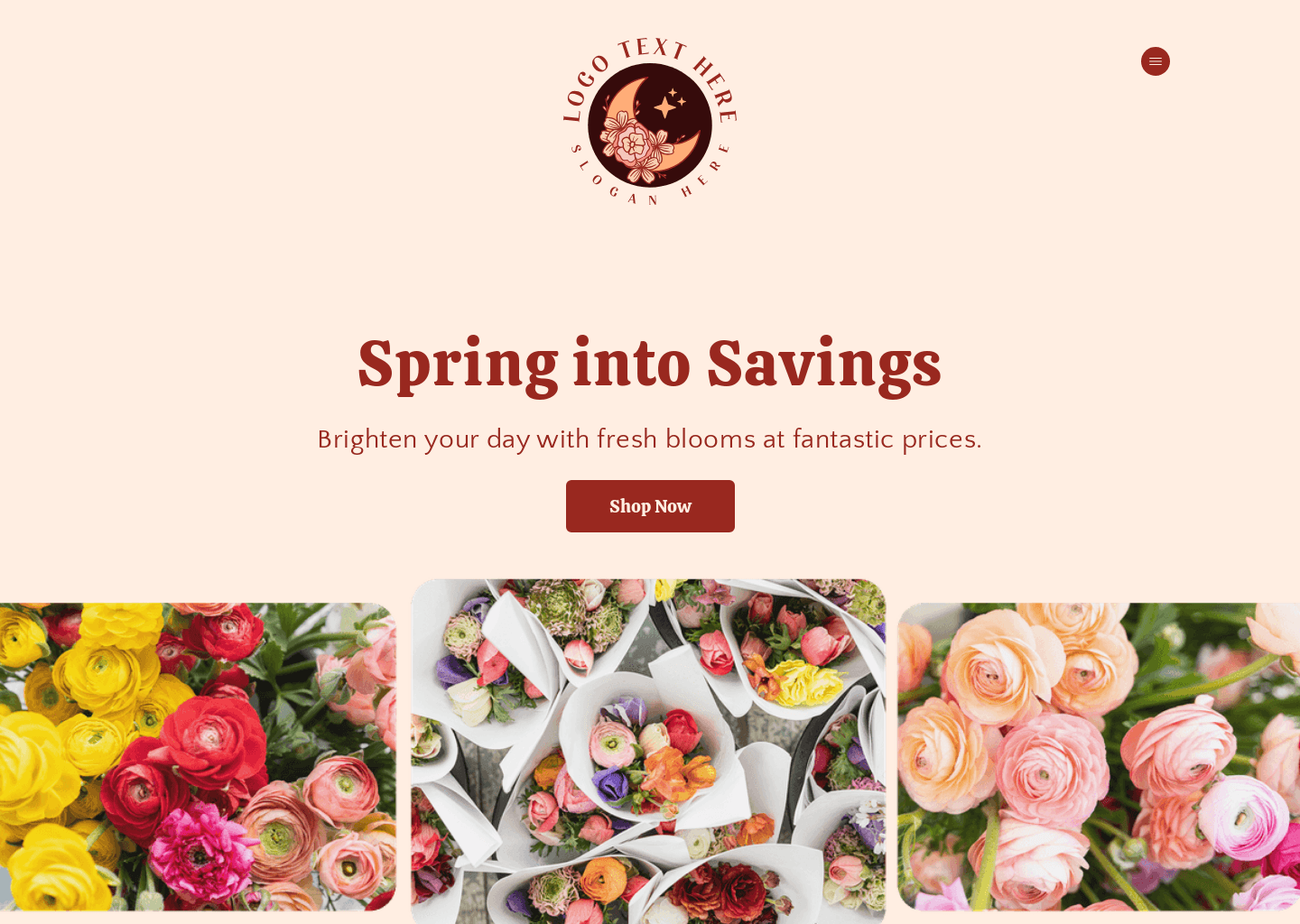 Flower Bouquet Sale Website Preview