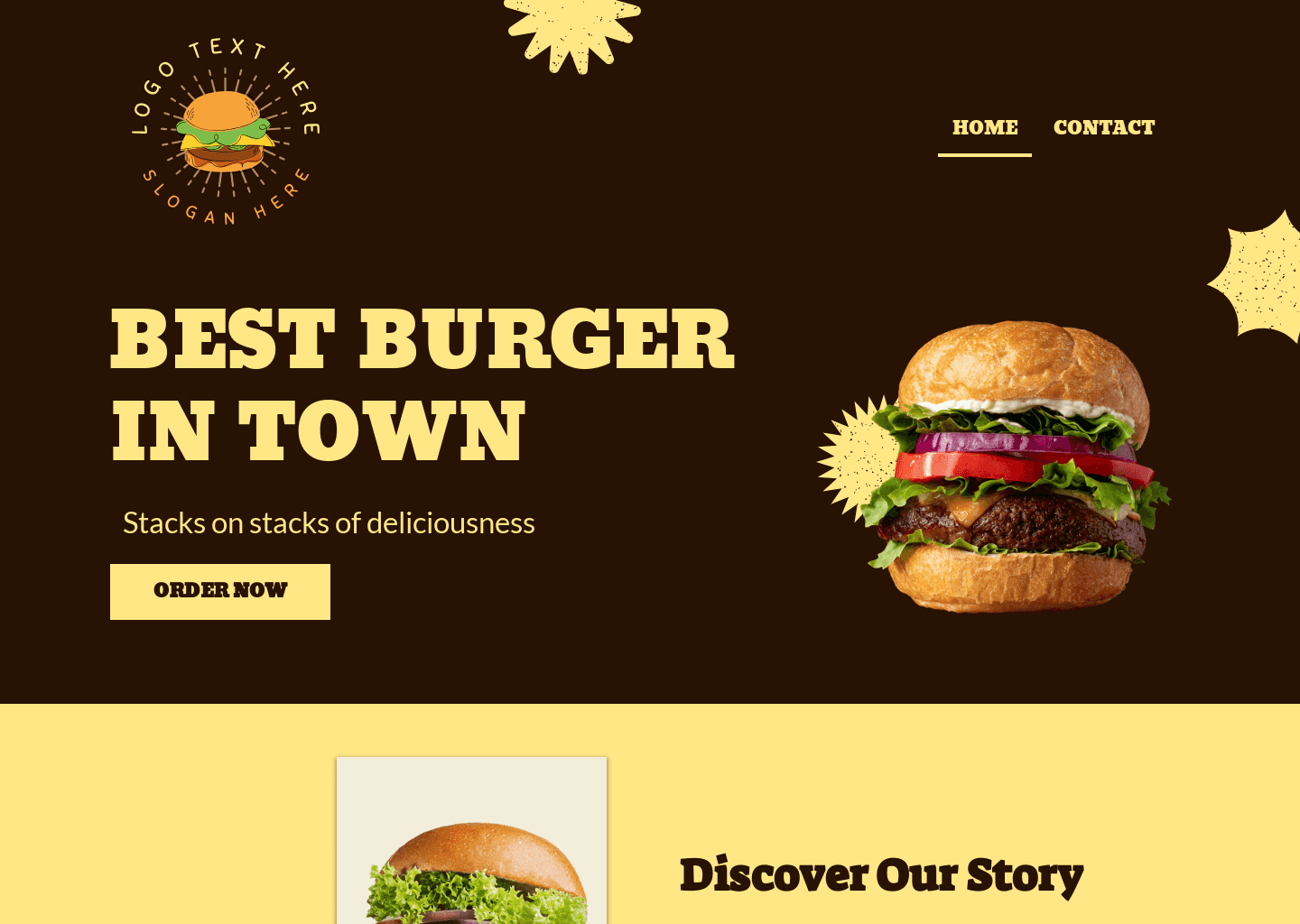 Burger Food Bistro Website