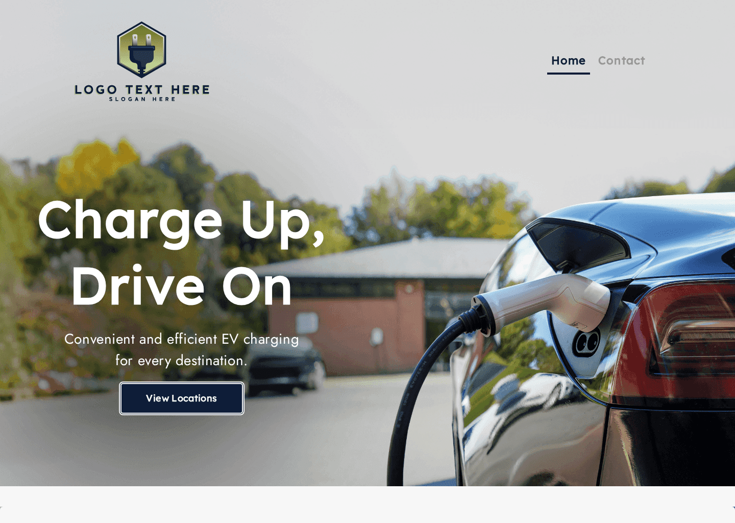 Electric Vehicle Charging Website Preview