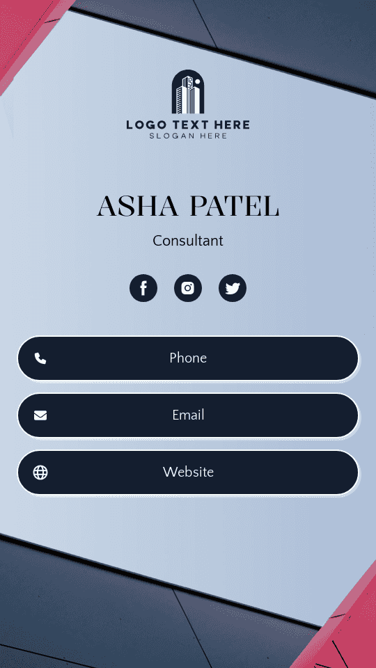 Business Management Consultant Digital Business Card