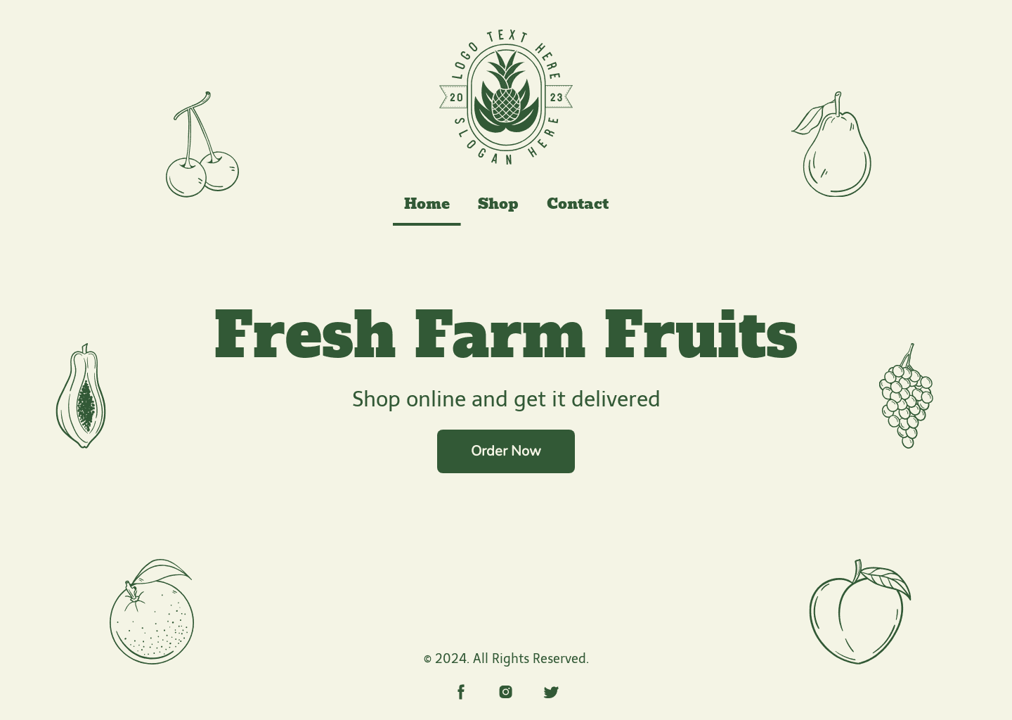 Fruit Food Website Preview