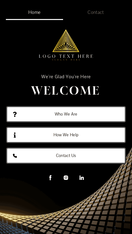 Generic Corporate Welcome Link in Bio Preview