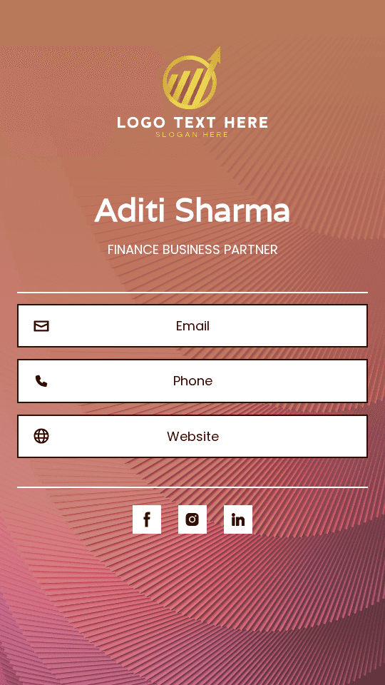 Corporate Finance Associate Digital Business Card