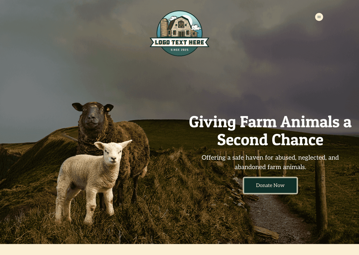 Rescue Farm Sanctuary Website Preview