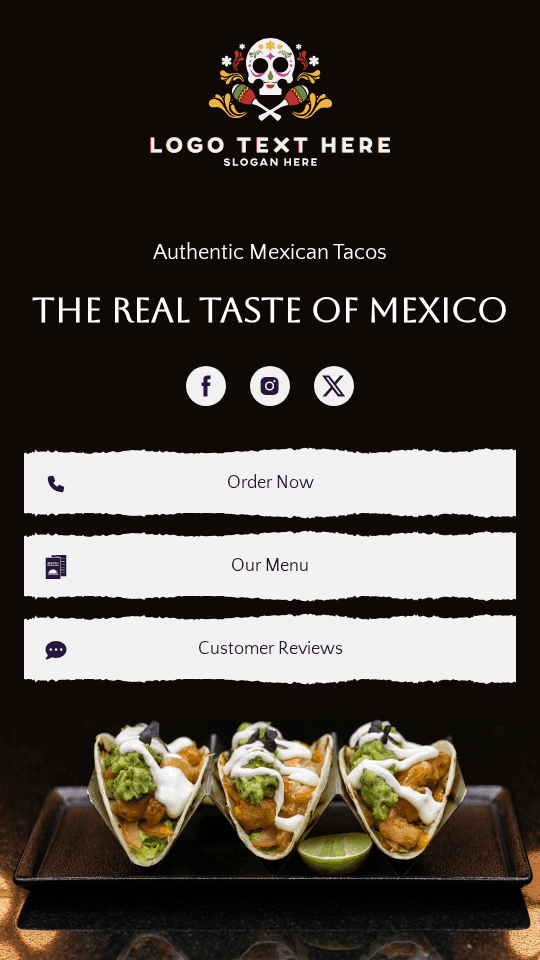 Mexican Tacos Shop Link in Bio Preview