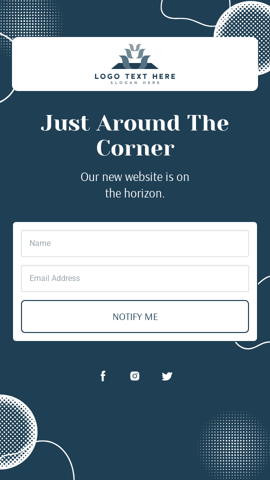 Simple Coming Soon Bio link template