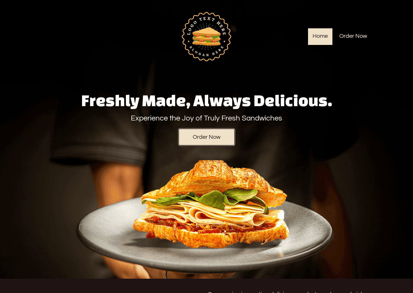 Sandwich Food website design