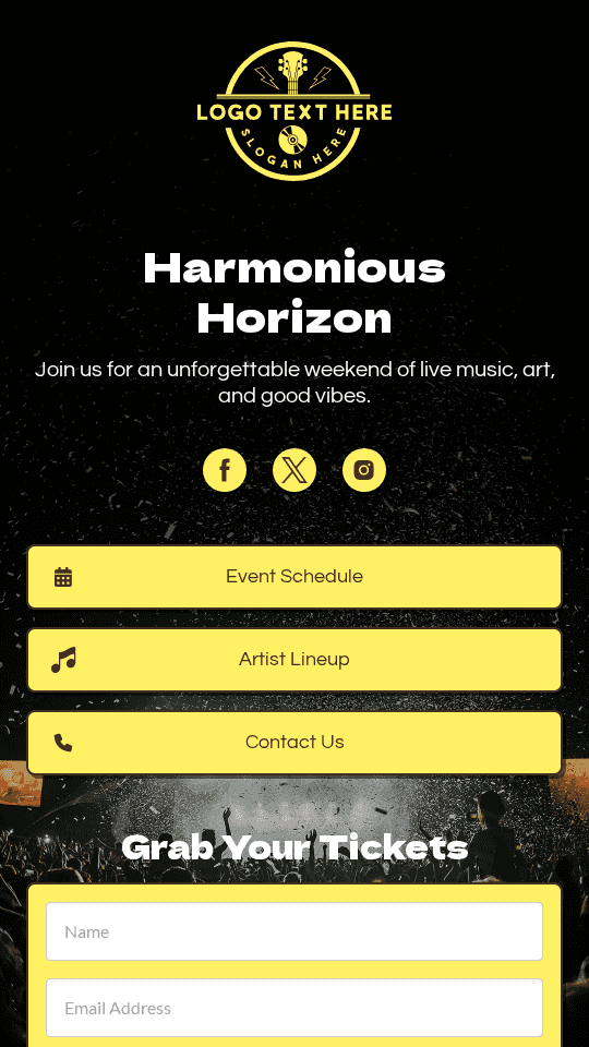 Music Festival Event Link in Bio Preview