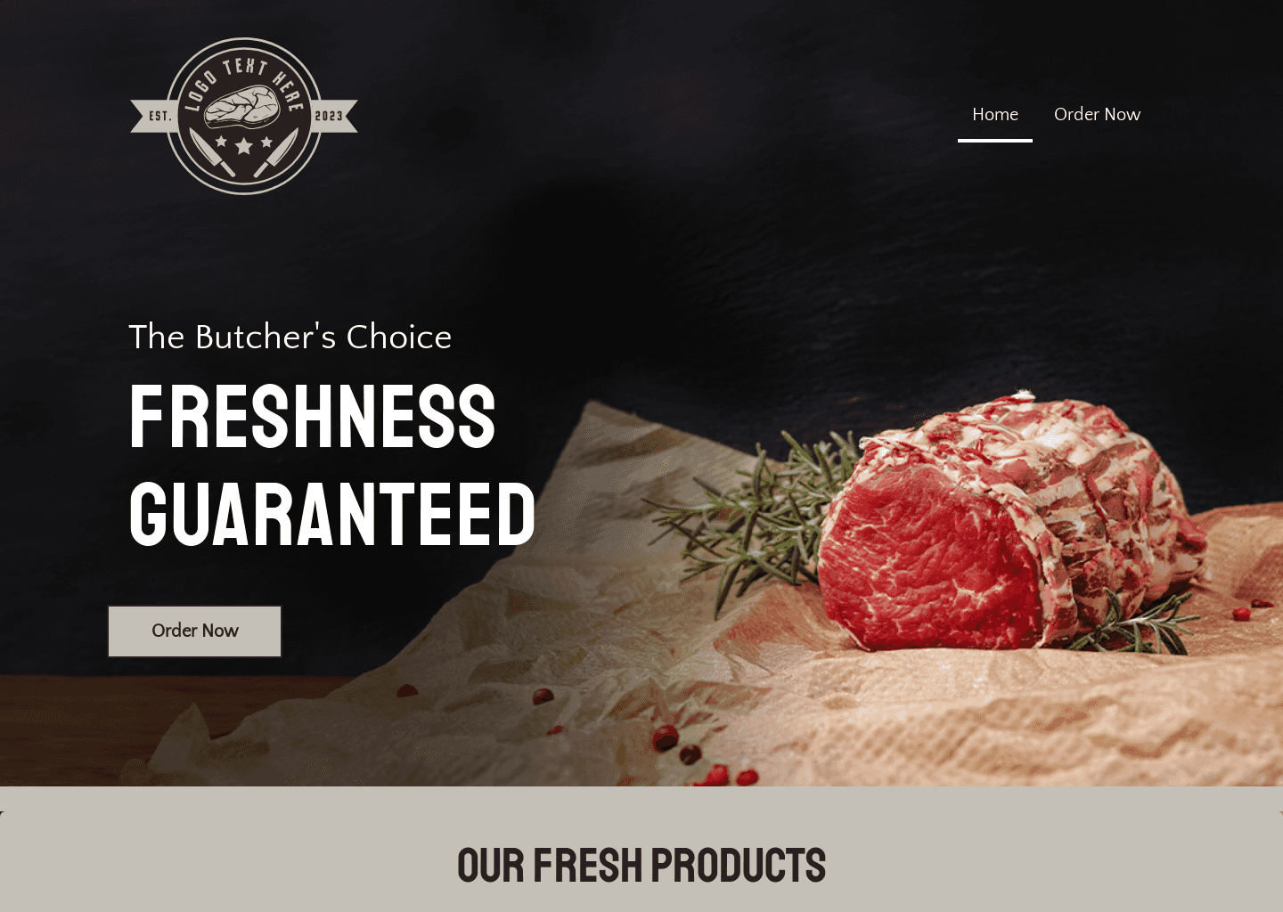 Meat Butchery Shop Website