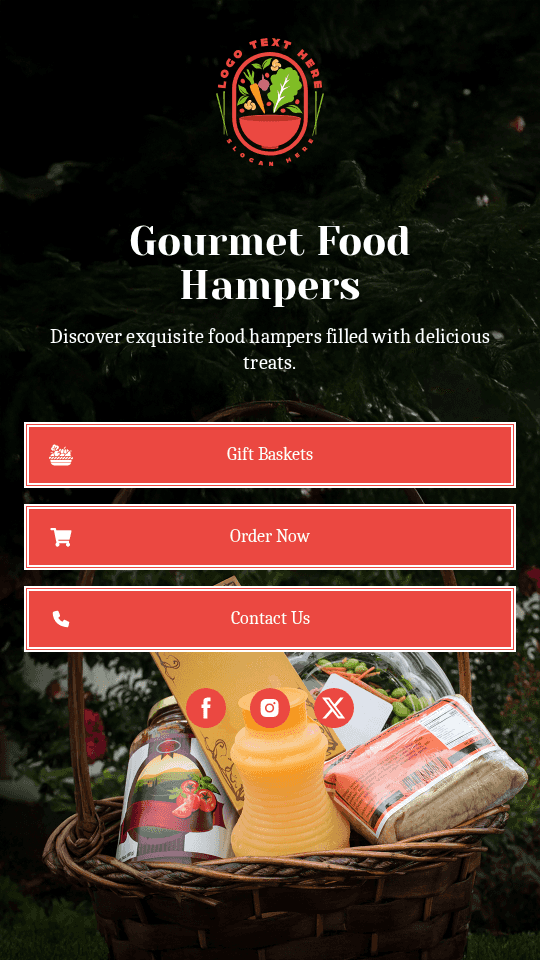 Food Gift Basket Link in Bio Preview