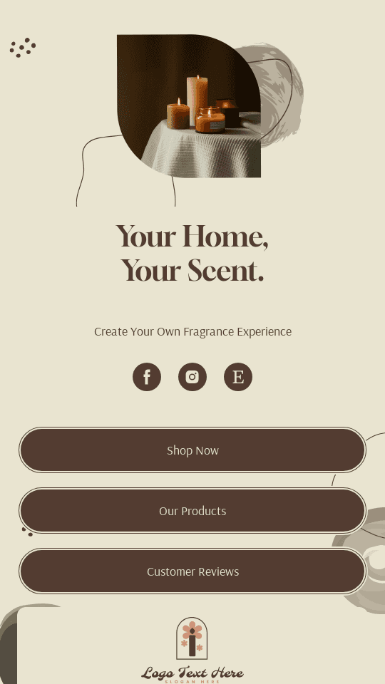 Handmade Candle Shop Link in Bio Preview