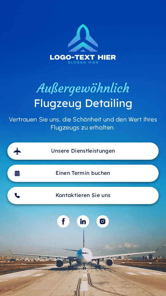 Flugzeugreinigungsdienst Link in Bio