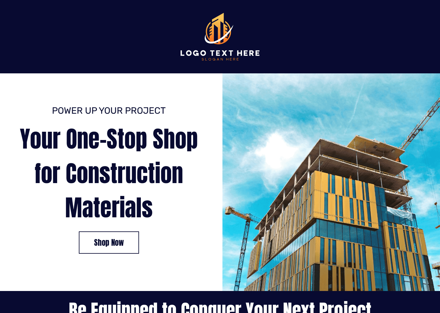 Construction Tools Shop Website Preview