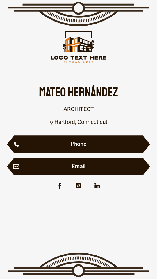 Professional Building Architect Digital Business Card