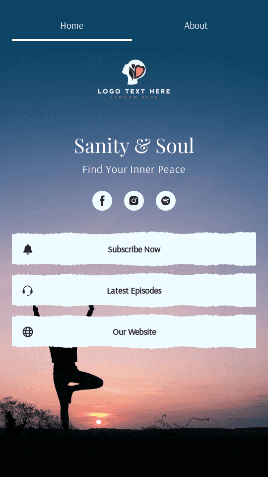 Life Coach Podcast Bio link template