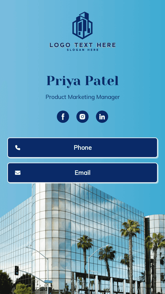 Product Marketing Manager Digital Business Card Preview