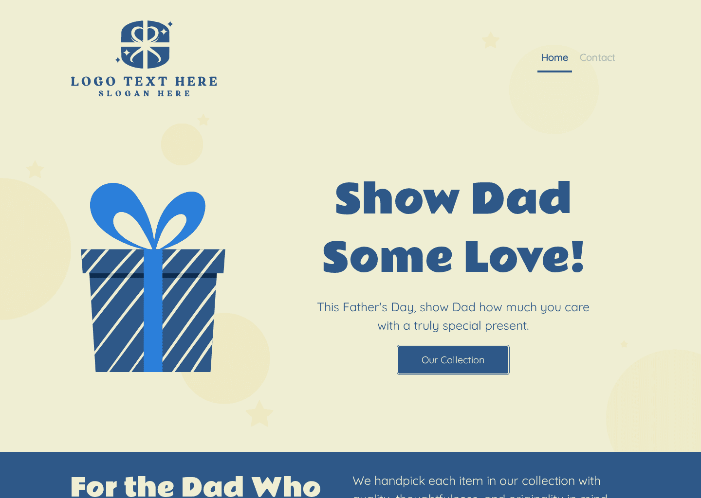 Fathers Gift Shop Website Preview