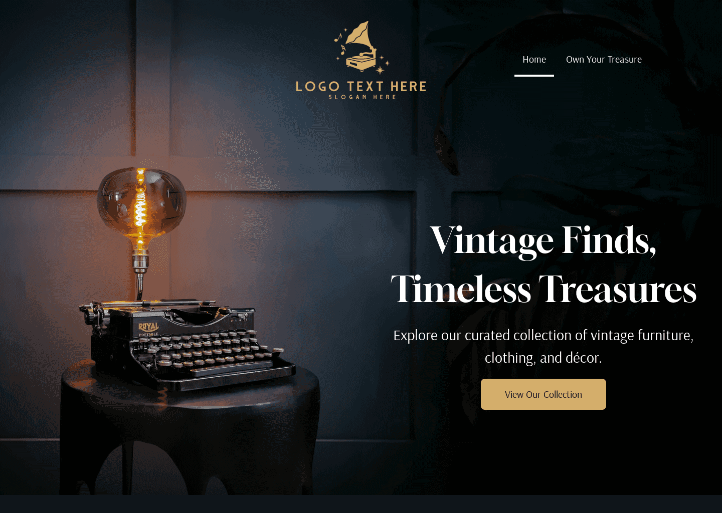 Antique Furniture Shop Website Preview