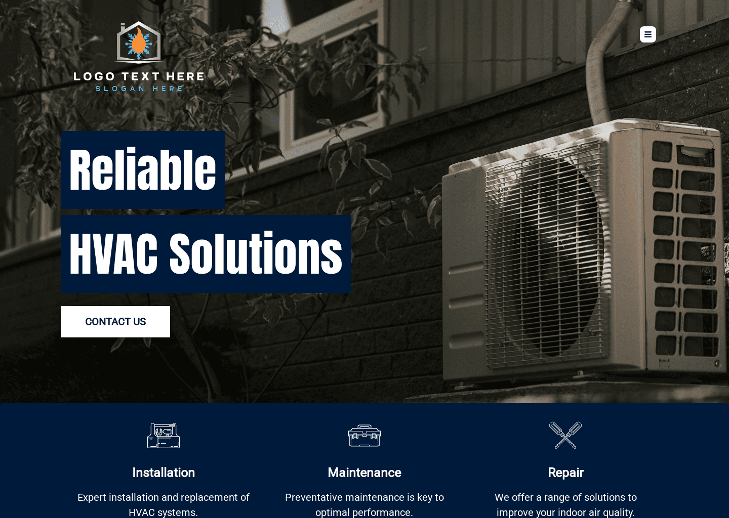 Professional HVAC Solutions Website Design