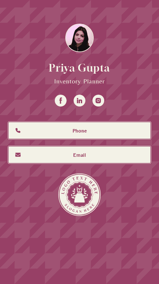 Inventory Planner Digital Business Card
