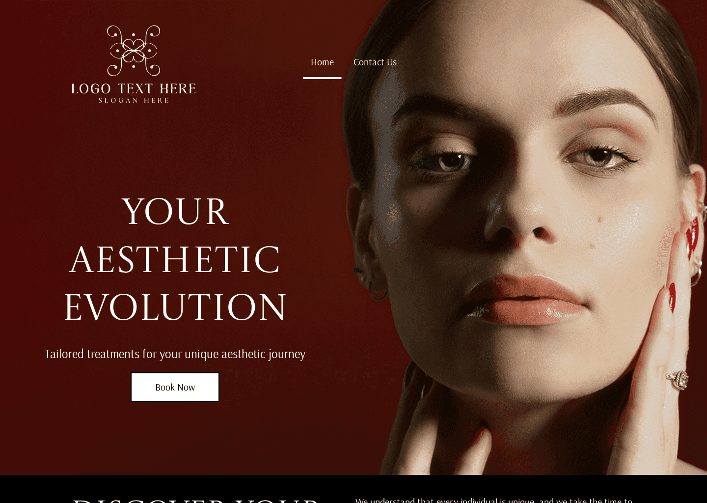 Face Aesthetician Clinic Website Builder Image Preview