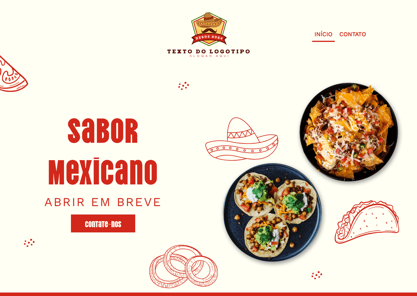 Restaurante Mexicano Abrindo em Breve Website Preview