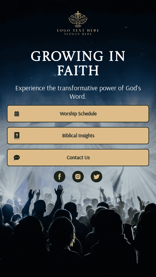 Church Ministry Worship Link in Bio Preview