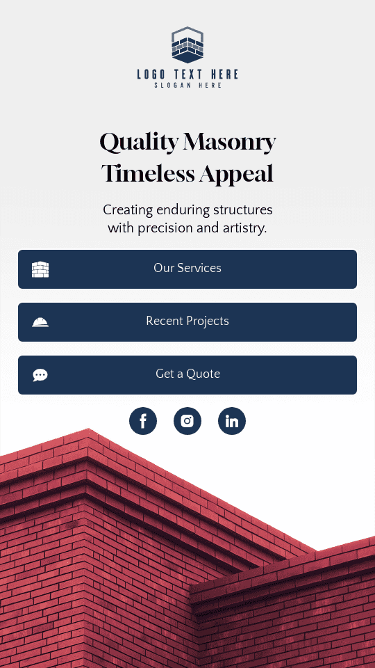 Construction Building Bio link template