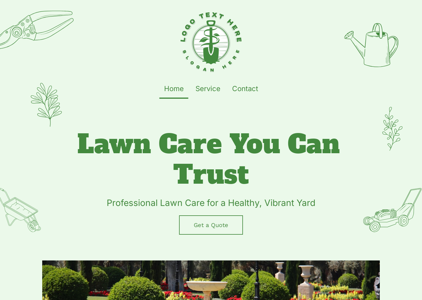 Lawn Care Garden Website Preview