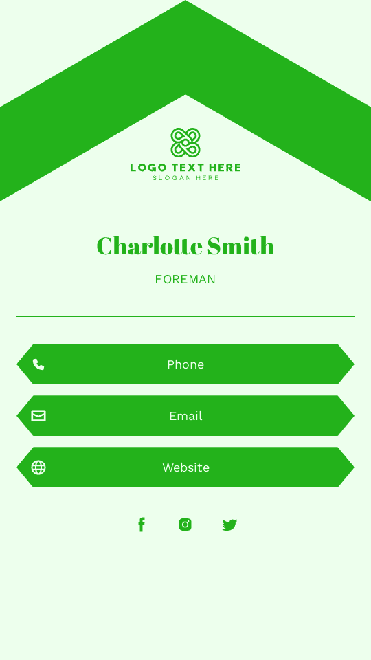 Construction Foreman Digital Business Card