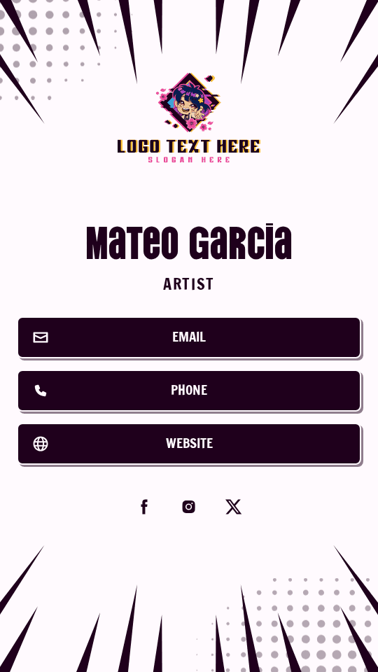 Anime Art Illustrator Digital Business Card