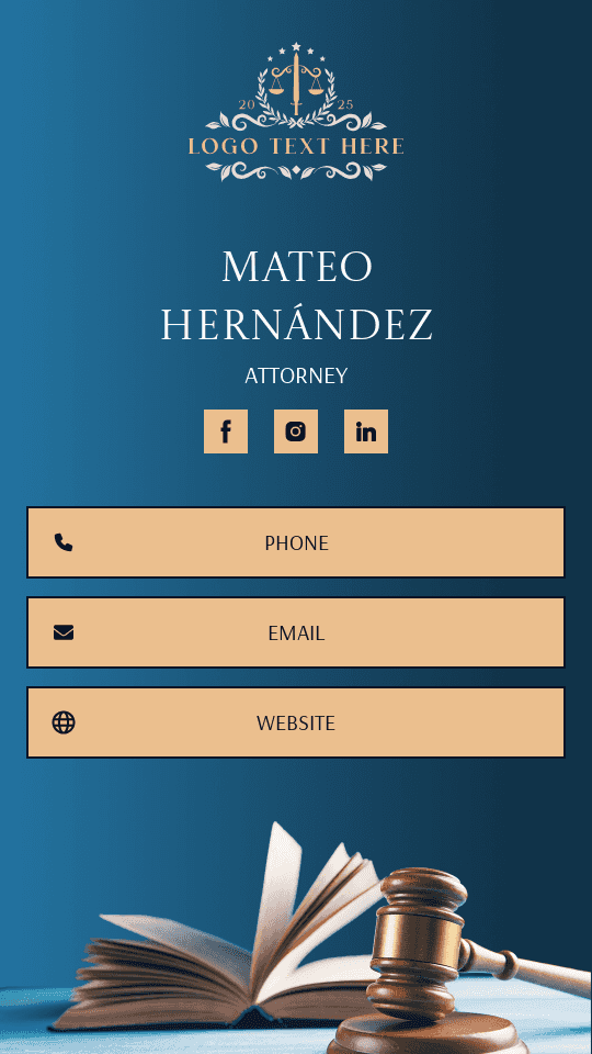 Notary Public Attorney Digital Business Card Preview