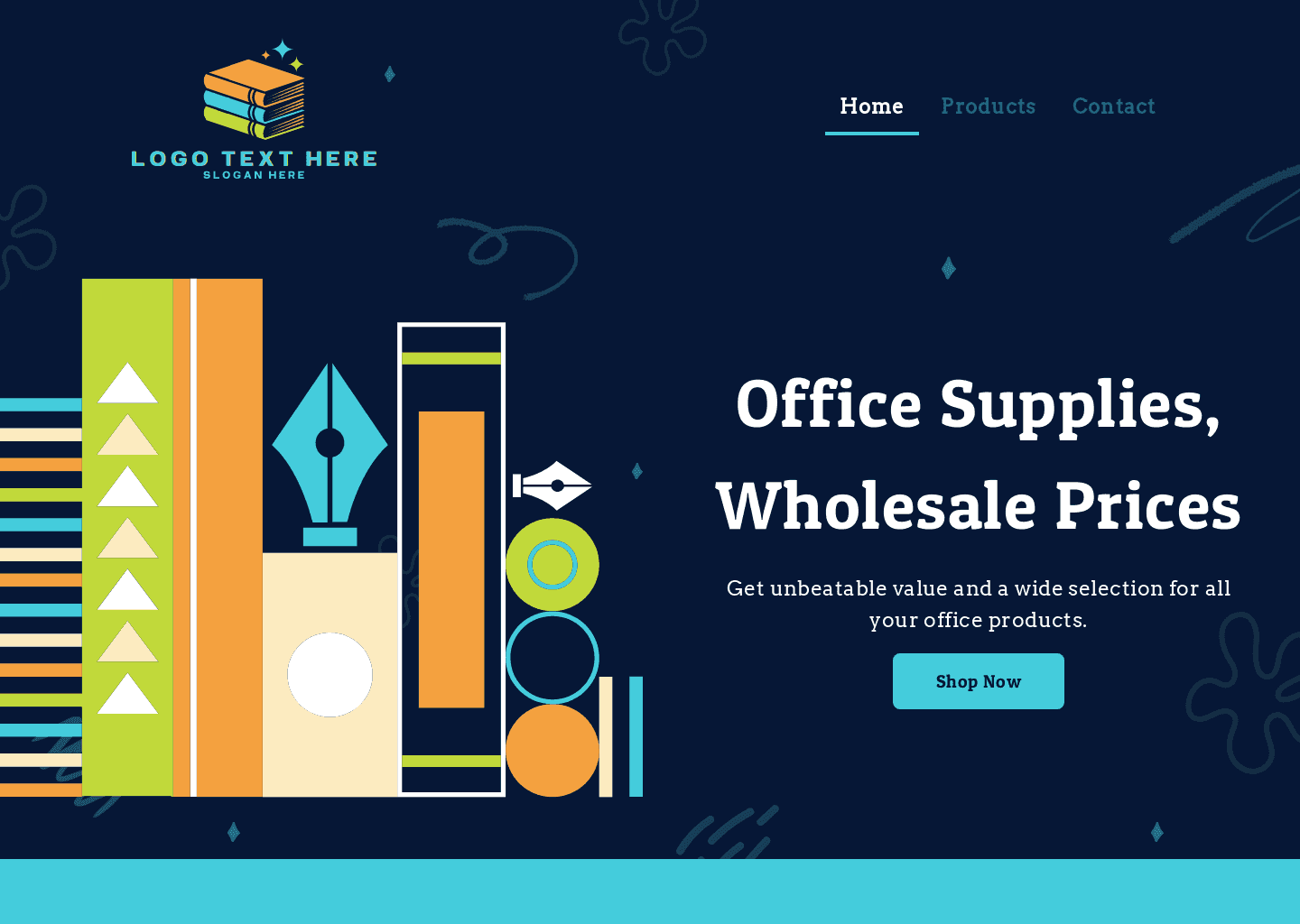 Office Supplies Wholesale Website Preview