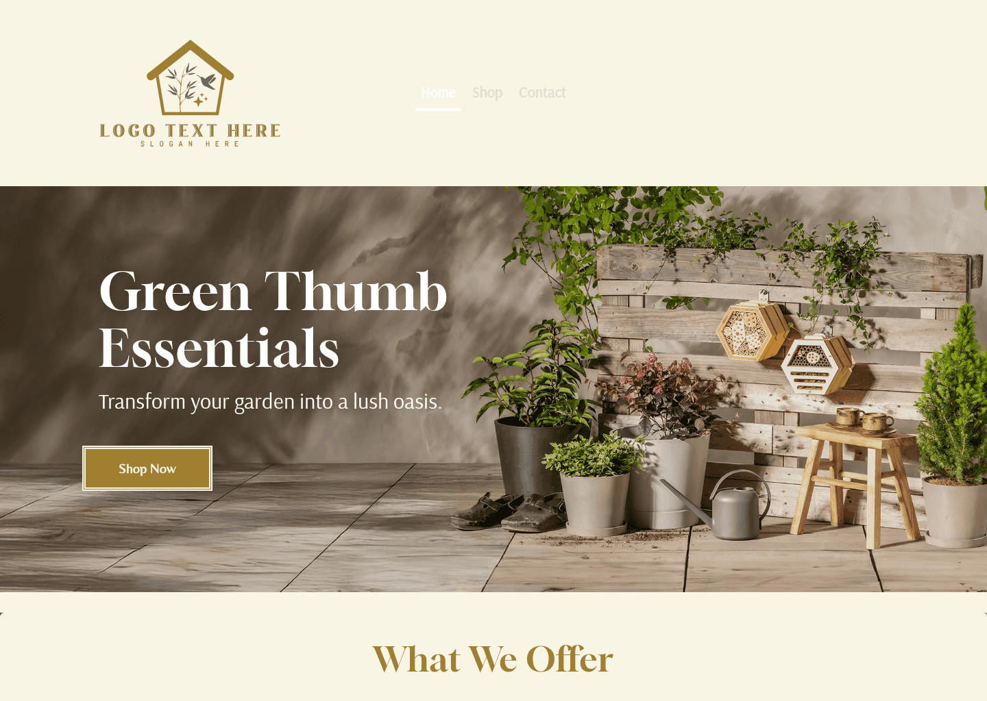 Gardening Supplies Shop Website Preview