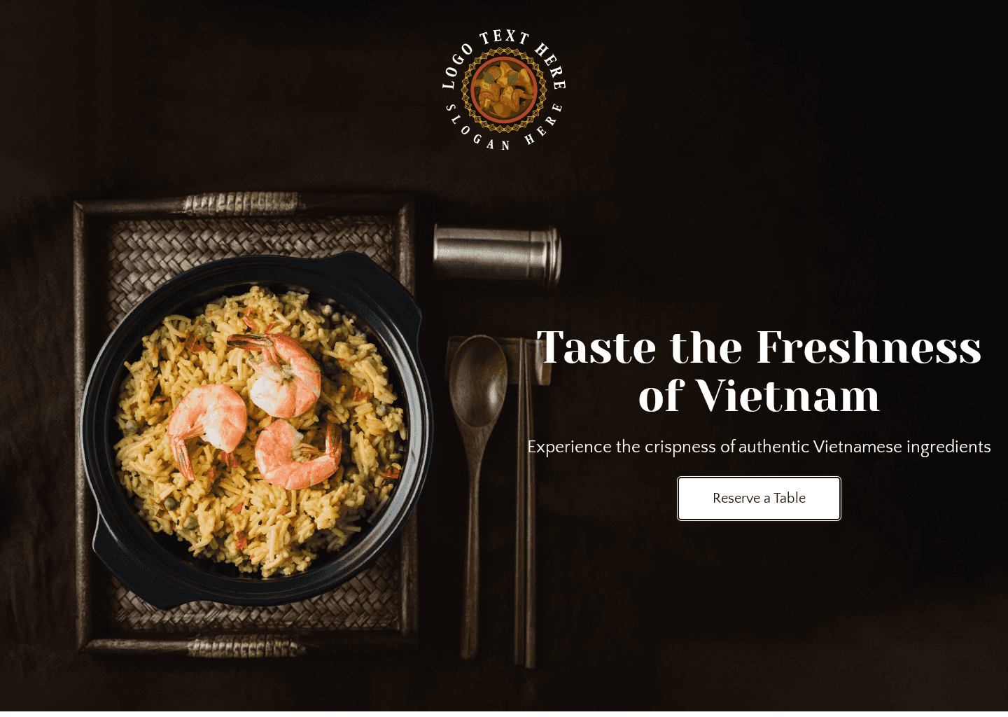 Vietnamese Dining Restaurant Website Preview