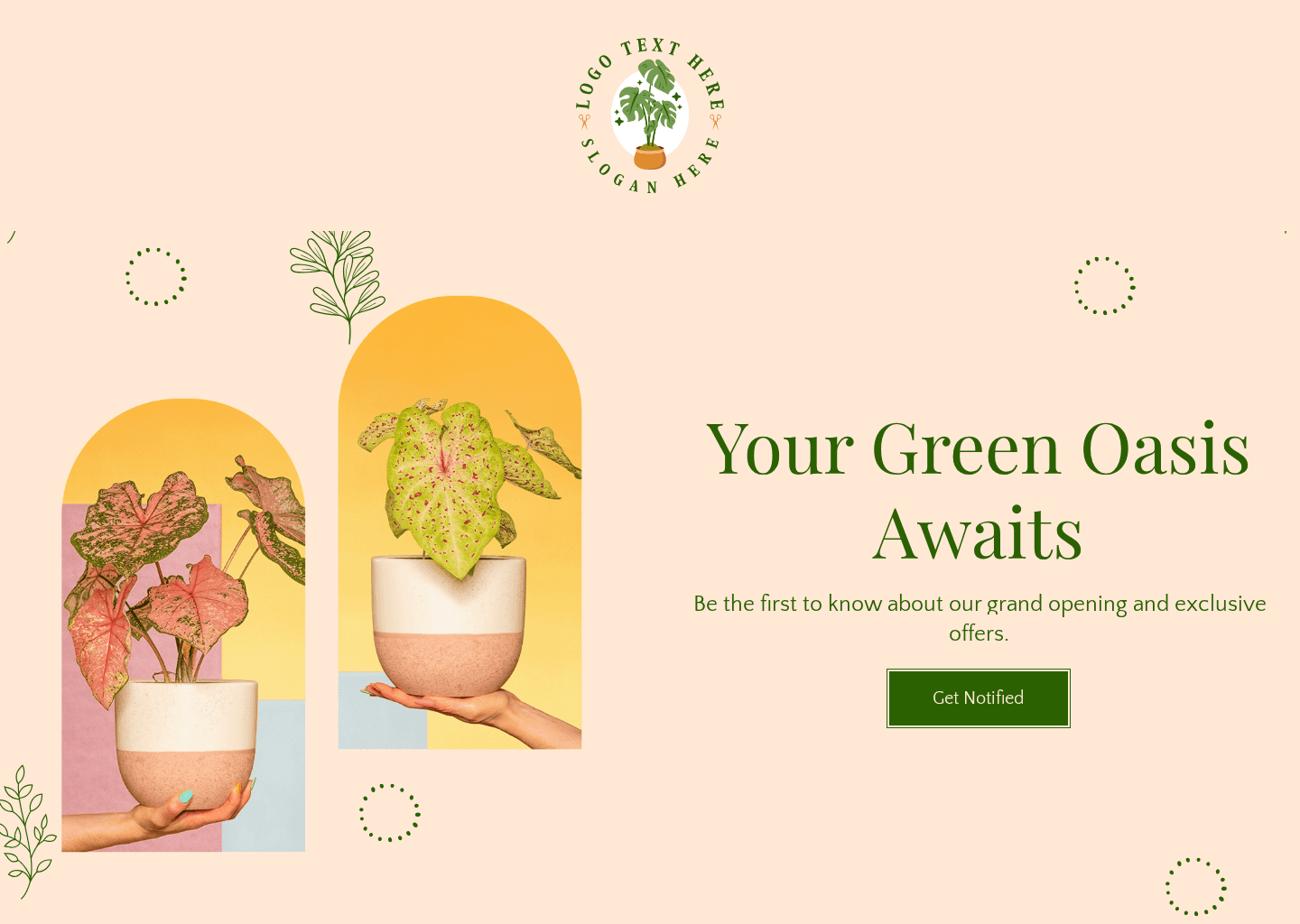 Gardening Shop Opening Website Preview