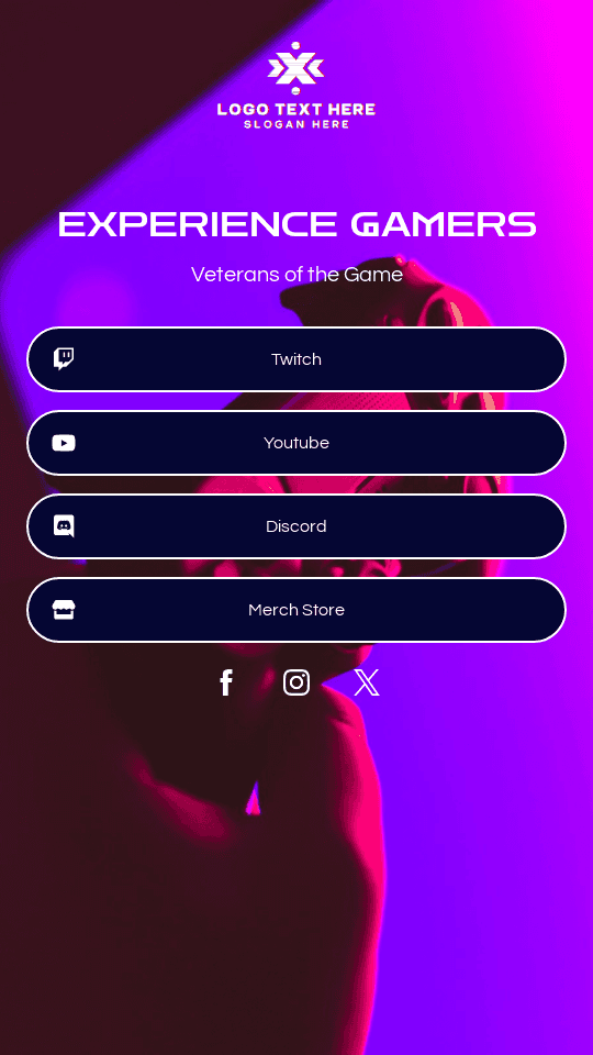 Gaming Stream Now Color Match Link in Bio Preview