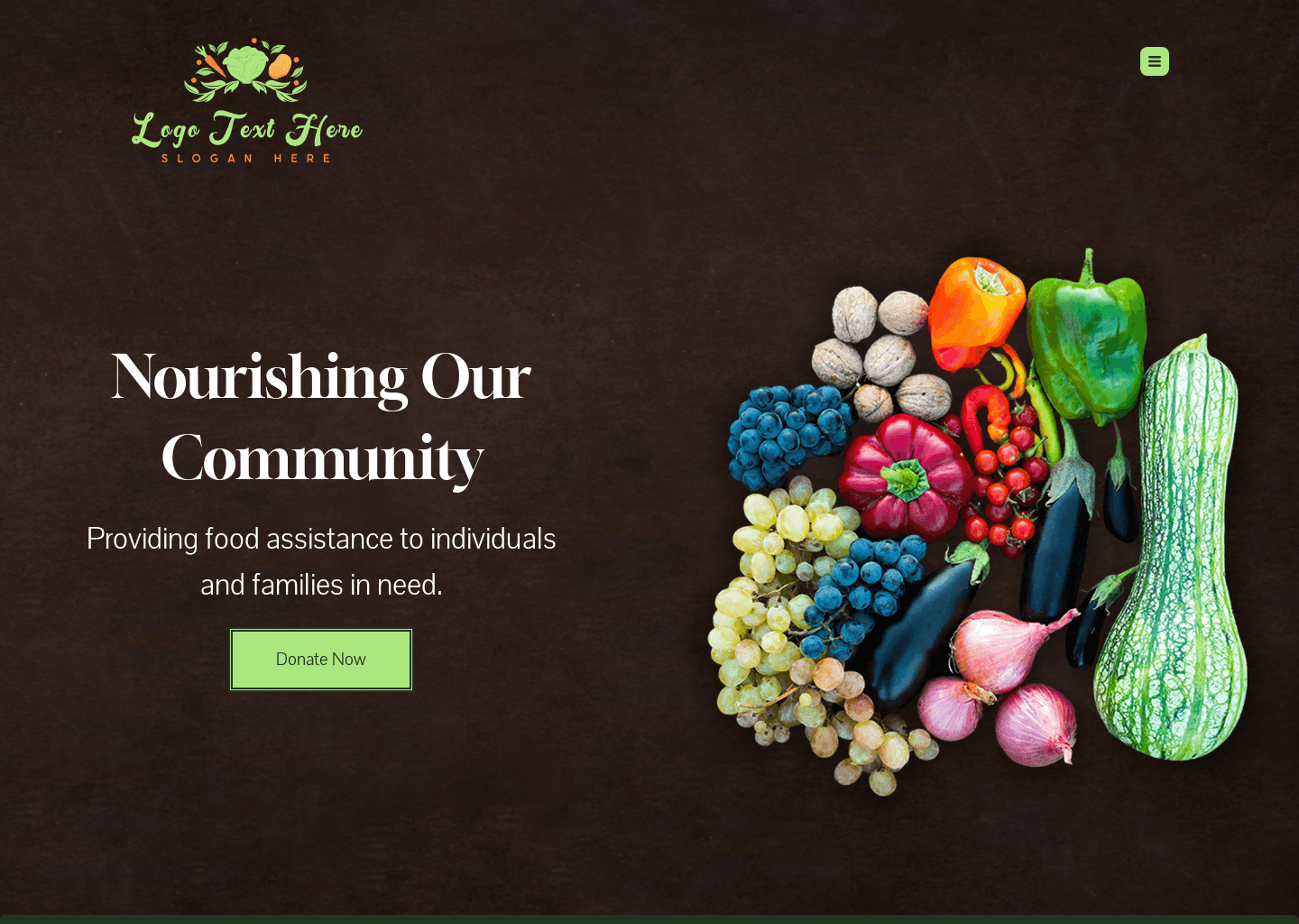 Community Food Pantry Website Preview