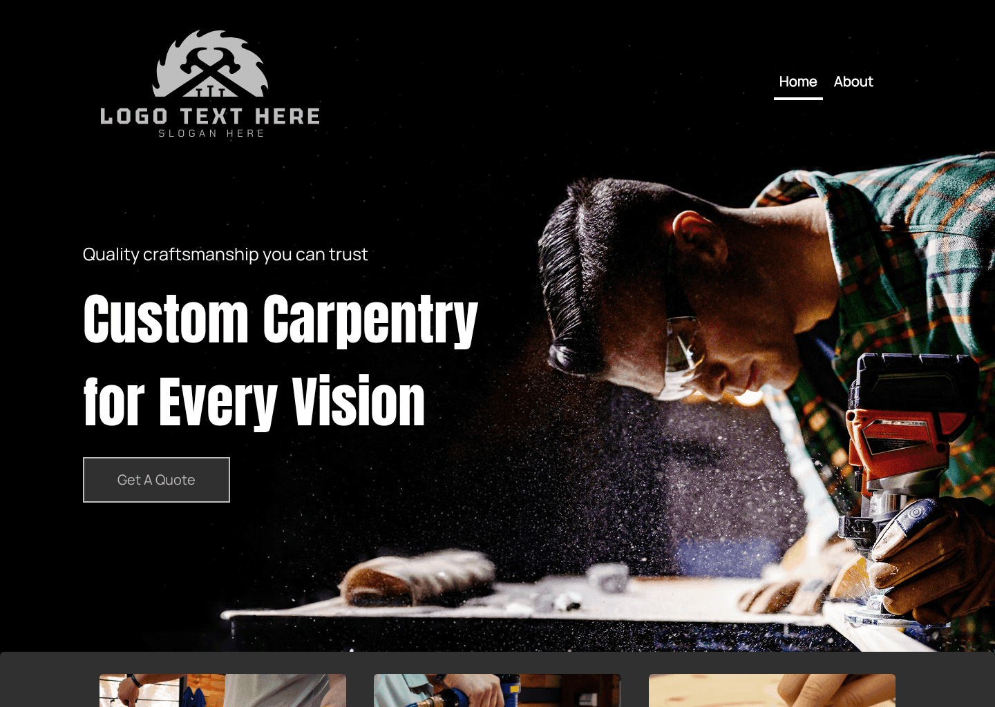Carpentry Excellence Website Preview
