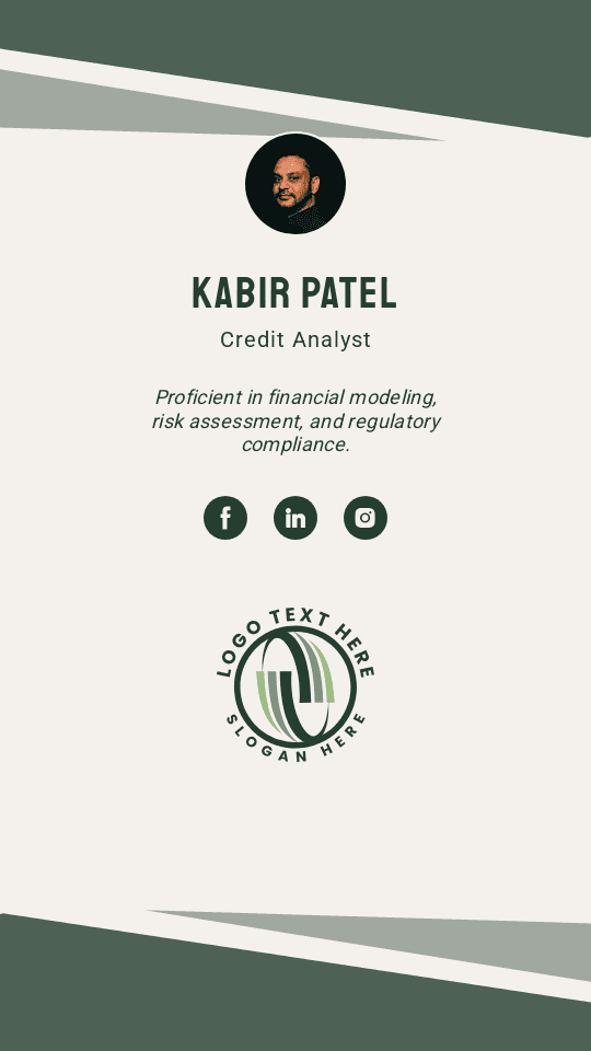 Credit Analyst Digital Business Card