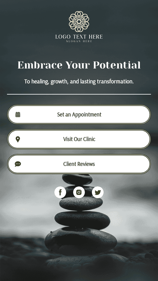 Mental Health Therapy Bio link template