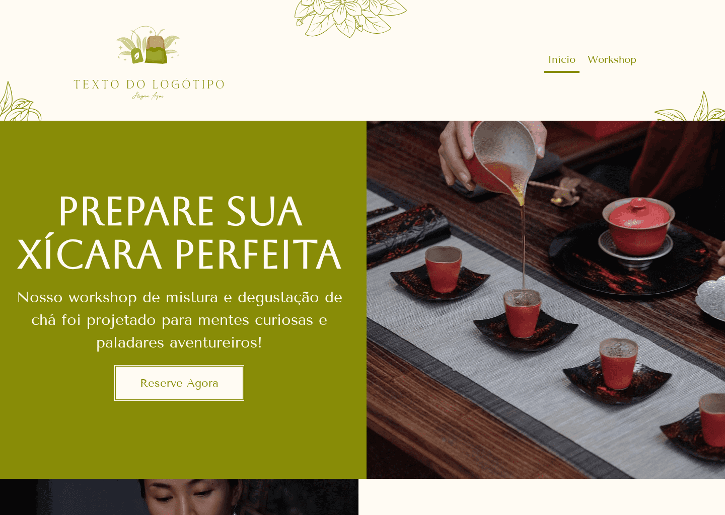 Oficina de Mistura e Prova de Chá Website
