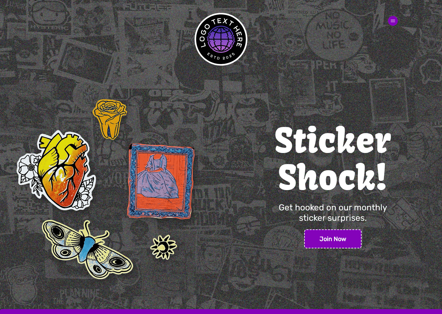 Sticker Illustration Membership Website Preview