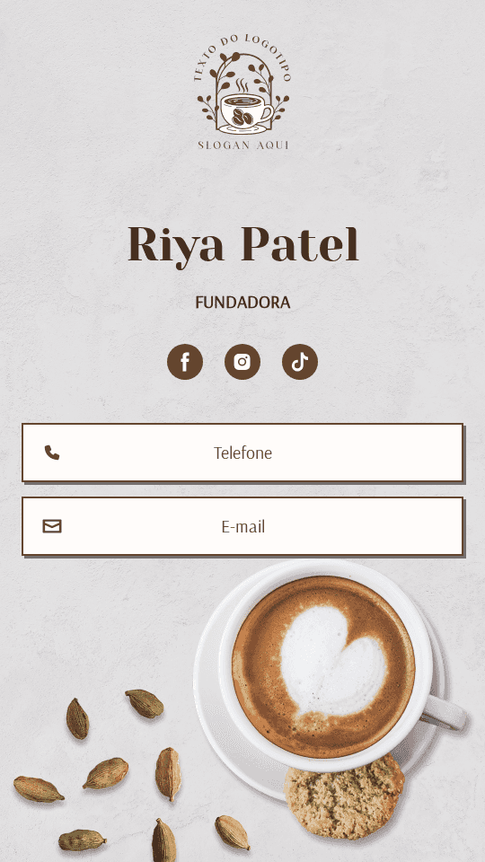 Fundador do Café Árabe Digital Business Card