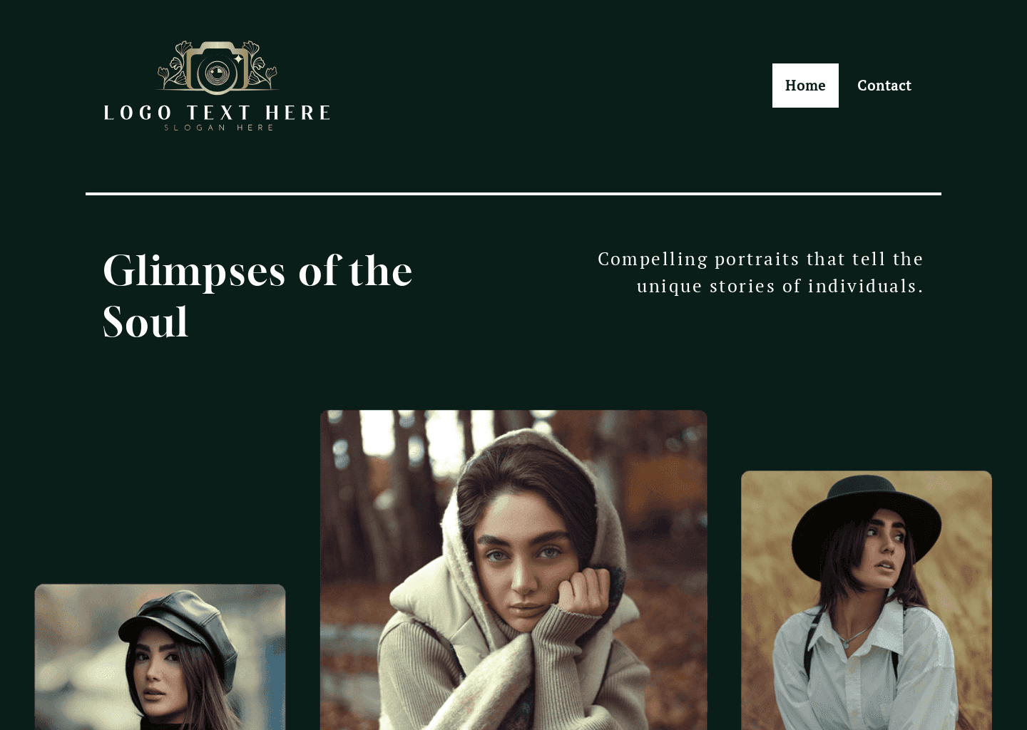 Portrait Filmography Portfolio Website Preview