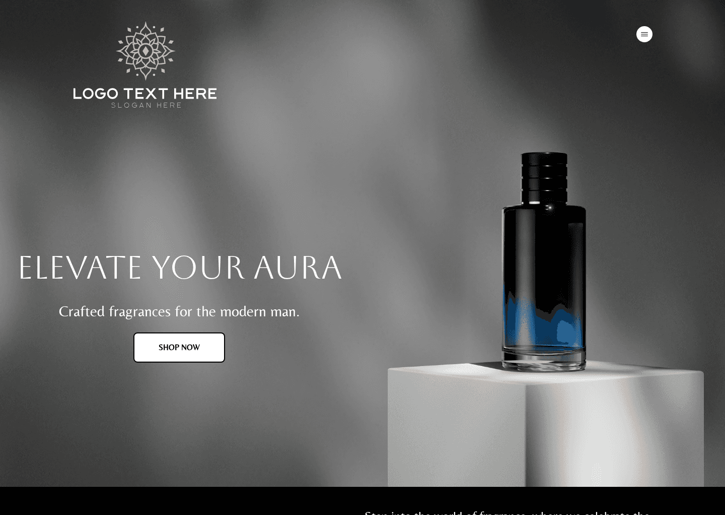 Men Fragrance Shop Website Preview