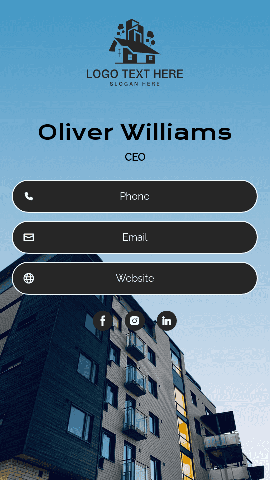 Apartment Property Developer Digital Business Card