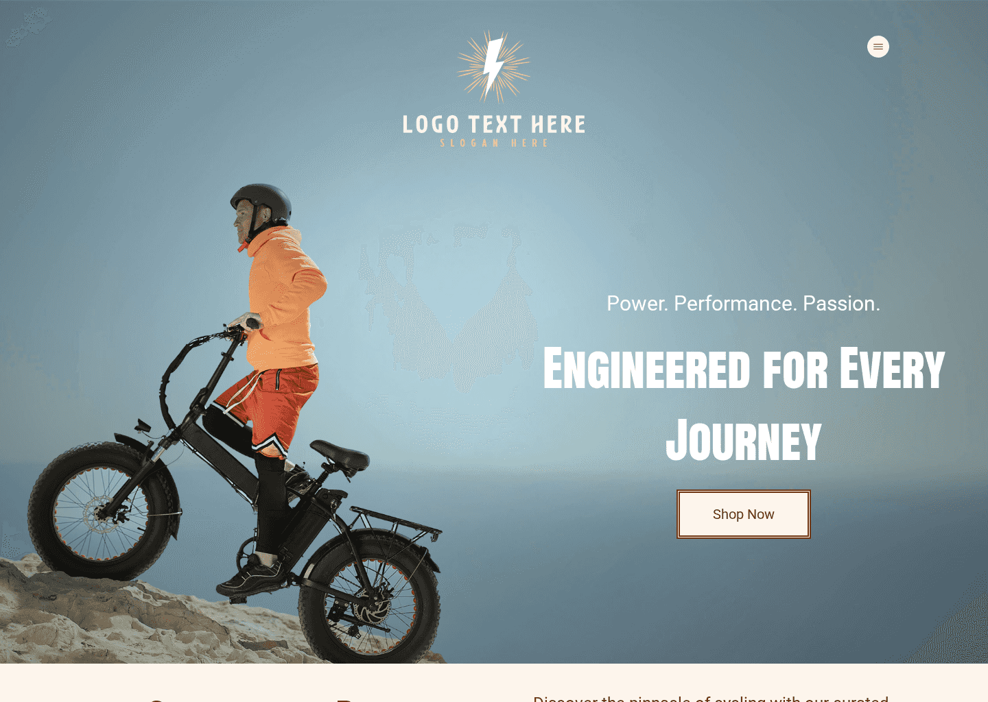 Premium Electric Bike Website Preview