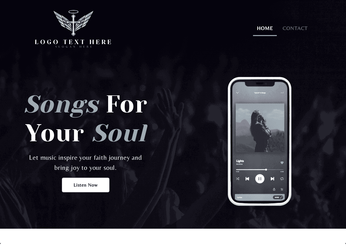Worship Song Playlist Website Preview