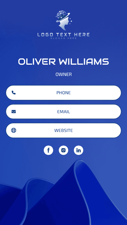 AI Tech Owner Digital Business Card Preview